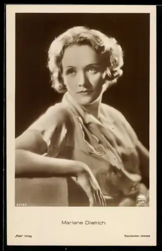 AK Portrait Schauspielerin Marlene Dietrich
