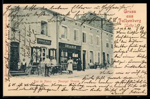 AK Falkenberg /Lothr., Rue de Nancy