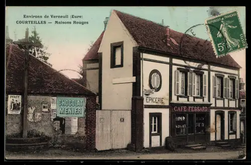 AK Courteilles /Eure, Maisons Rouges