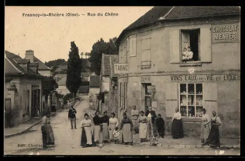 AK Fresnoy-la-Rivière /oise, Rue de Chène