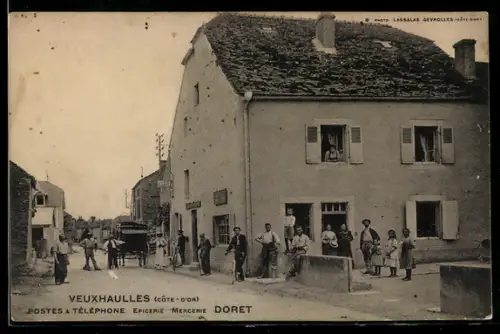 AK Veuxhaulles /Côte-d`Or, Epicerie Mercerie Doret