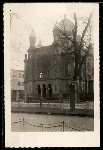 Foto-AK Heilbronn, Blick auf die Synagoge