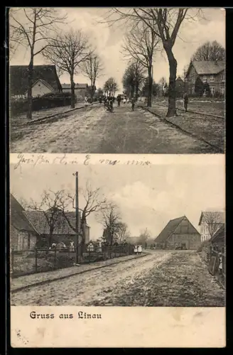 AK Linau, Strassenpartie im Ort