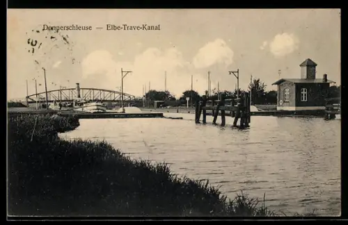 AK Lankau, Donnerschleuse, Elbe-Trave-Kanal