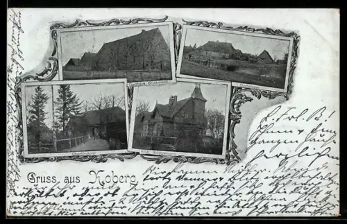 AK Koberg, Gasthaus Brinkmann, Villa Brüggemann, Oberförsterei