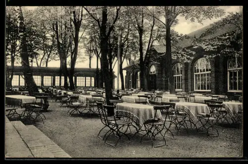 AK Lübeck, Gasthaus Brauerei Walkmühle F. Schröder, Konzertgarten