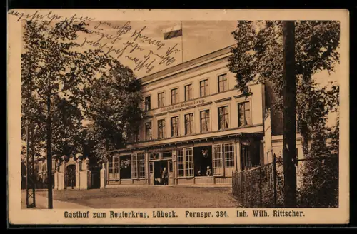 AK Lübeck, Gasthof zum Reuterkrug W. Rittscher