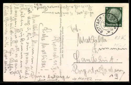 AK Rottach / Tegernsee, Hotel Haus Mahler