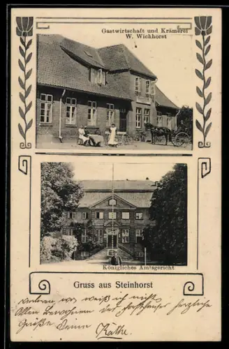 AK Steinhorst, Gasthof und Krämerei W. Wichhorst, Königliches Amtsgericht