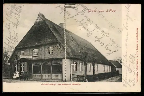 AK Lütau, Gasthaus von Heinrich Basedau