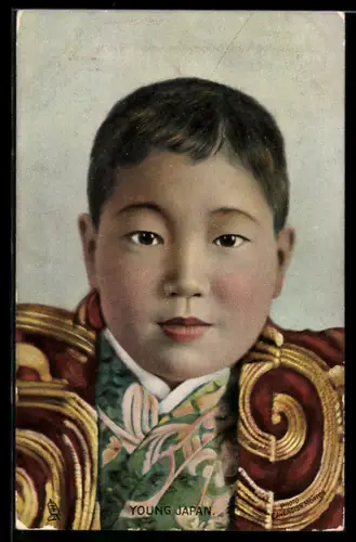 AK Portrait eines Kindes in traditioneller Kleidung