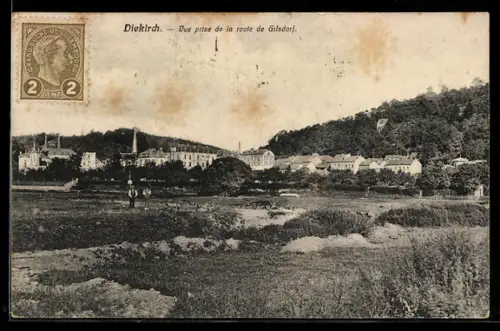 AK Diekirch, Vue prise de la route de Gilsdorf