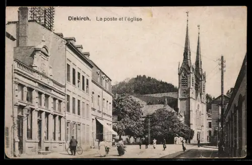 AK Diekirch, La poste et l`église