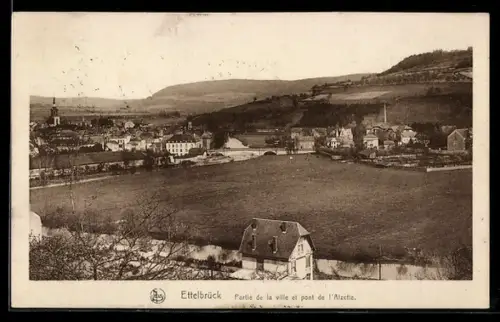 AK Ettelbrück, Partie de la ville et pont de l`Alzette