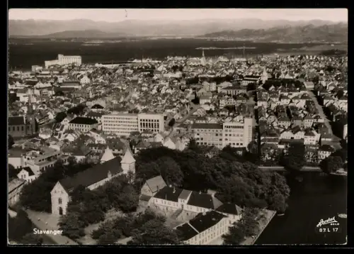 AK Stavanger, Ortsansicht aus der Vogelschau