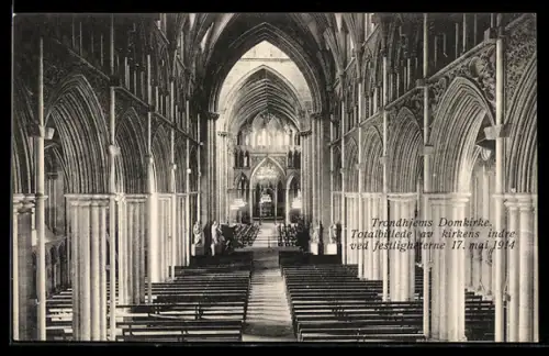 AK Trondhjem, Domkirke, Totalbillede av kirkens indre