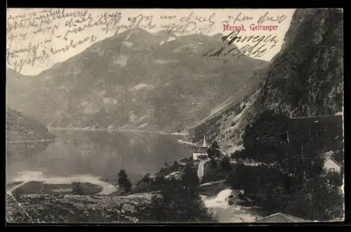 AK Meraak /Geiranger, Teilansicht mit Blick auf den Fjord