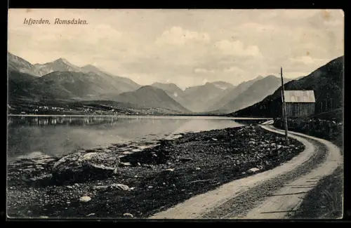 AK Isfjorden /Romsdalen, Blick auf den Fjord vom Uferweg aus