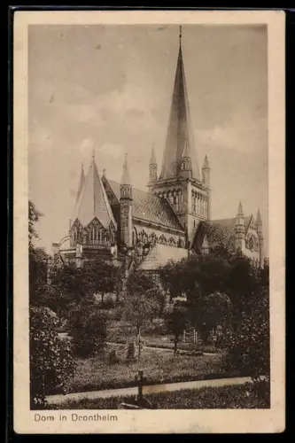 AK Trondheim, Blick auf den Dom