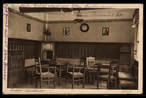 AK Elgershausen, Diele des Gasthaus Waldhof