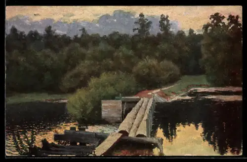 Künstler-AK sign. J. Levitanne: Dique