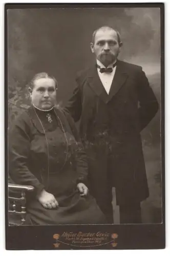 Fotografie Atelier Burger, Greiz, Markt 18, Elegantes Paarporträt