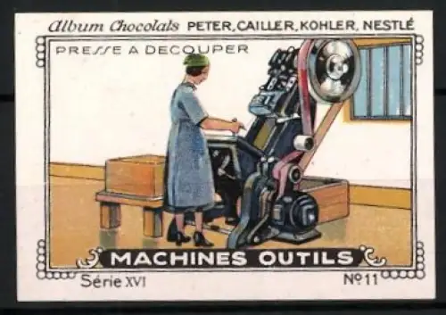 Reklamemarke Album Chocolats, Peter, Cailler, Kohler, Nestlé, Maschinenpresse