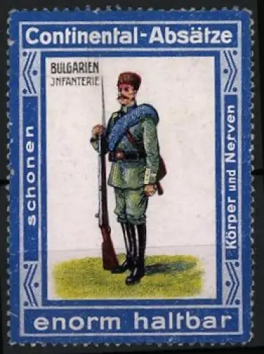 Reklamemarke Bulgarien, Continental-Absätze, Bulgarischer Infanterist
