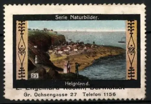 Reklamemarke Helgoland, Serie Naturbilder, Küstenlandschaft