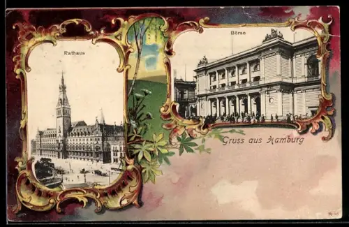 AK Hamburg, Rathaus und Börse