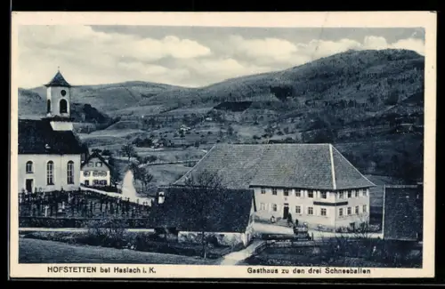 AK Hofstetten bei Haslach, Gasthaus zu den drei Schneeballen
