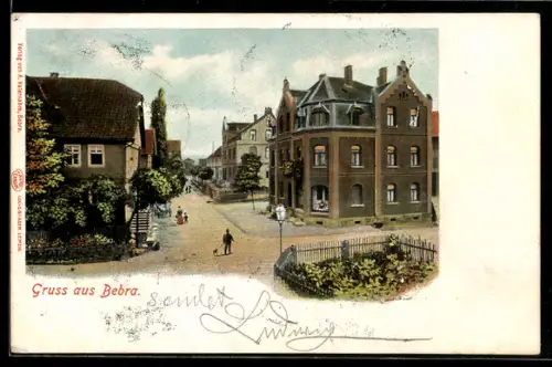 AK Bebra / Hessen, Strassenpartie im Ort