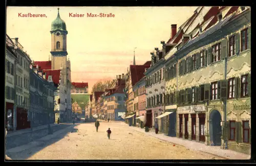 AK Kaufbeuren, Blick in die Kaiser Max-Strasse