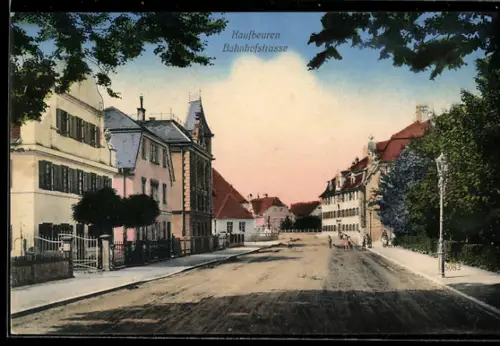 AK Kaufbeuren, Partie in der Bahnhofstrasse