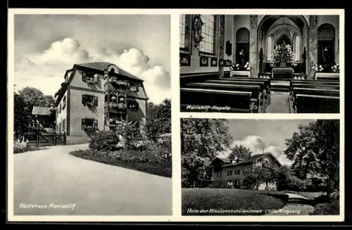 AK Tutzing am Starnberger See, Gasthaus Mariahilf, Mariahilf-Kapelle, Heim der Missionsschülerinnen, Villa Ringseis