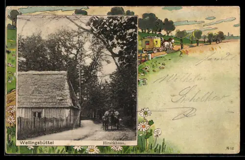 AK Hamburg-Wellingsbüttel, Gasthof Hirschhaus