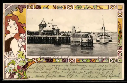 AK Cuxhaven, Neue Liebe im Jugendstil-Passepartout