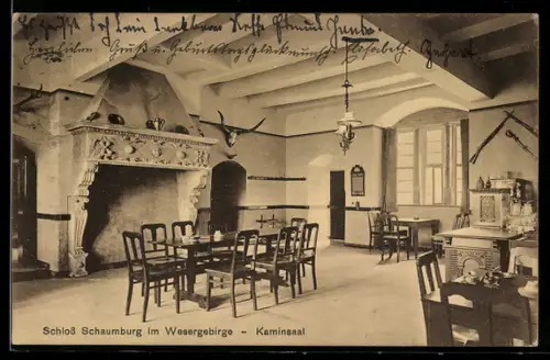 AK Schaumburg im Wesergebirge, Schloss Schaumburg, Kaminsaal