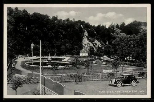 AK Rübeland / Harz, Bad und Parkplatz