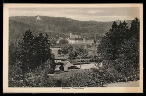 AK Schäftlarn, Blick auf das Kloster Schäftlarn