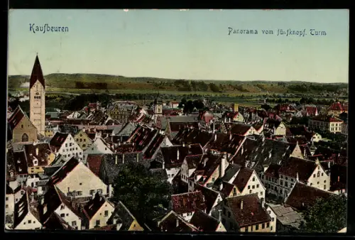 AK Kaufbeuren, Panorama vom fünfknopf. Turm