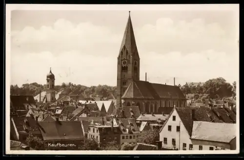 AK Kaufbeuren, Ortsansicht mit Kirche