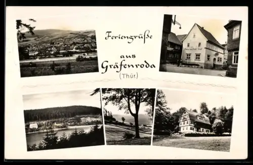 AK Gräfenroda /Thür., Hotel Deutscher Hof, Panorama