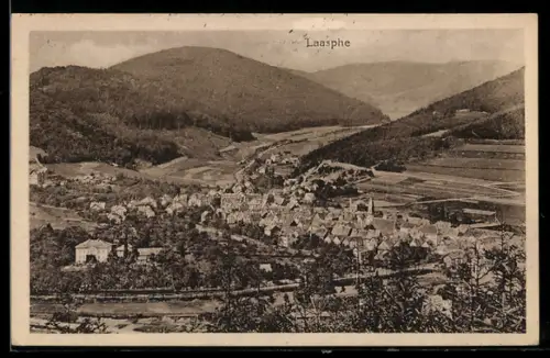 AK Laasphe, Ortsansicht aus der Vogelschau