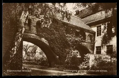 AK Wilsnack, Prälatengang zwischen Kirche und Schloss
