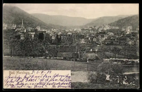 AK Bad Harzburg, Ortsansicht mit Kirche