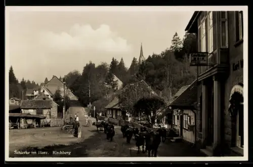 AK Schierke im Harz, Kirchberg mit Café Winkler