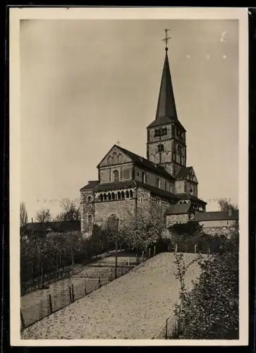 AK Schwarzrheindorf bei Bonn, Doppelkirche von Südwesten