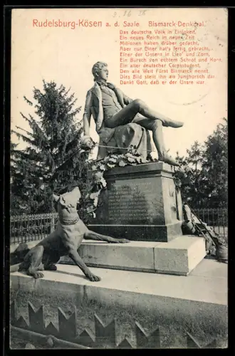 AK Rudelsburg-Kösen a. d. Saale, Bismarck-Denkmal