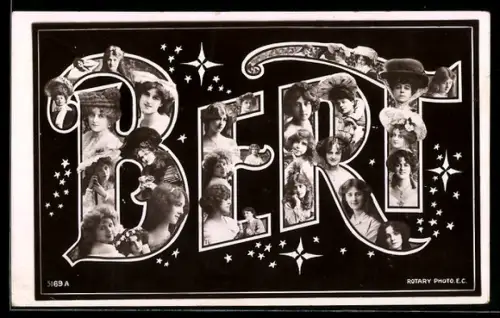 AK Attraktive junge Frauen im Namen Bert